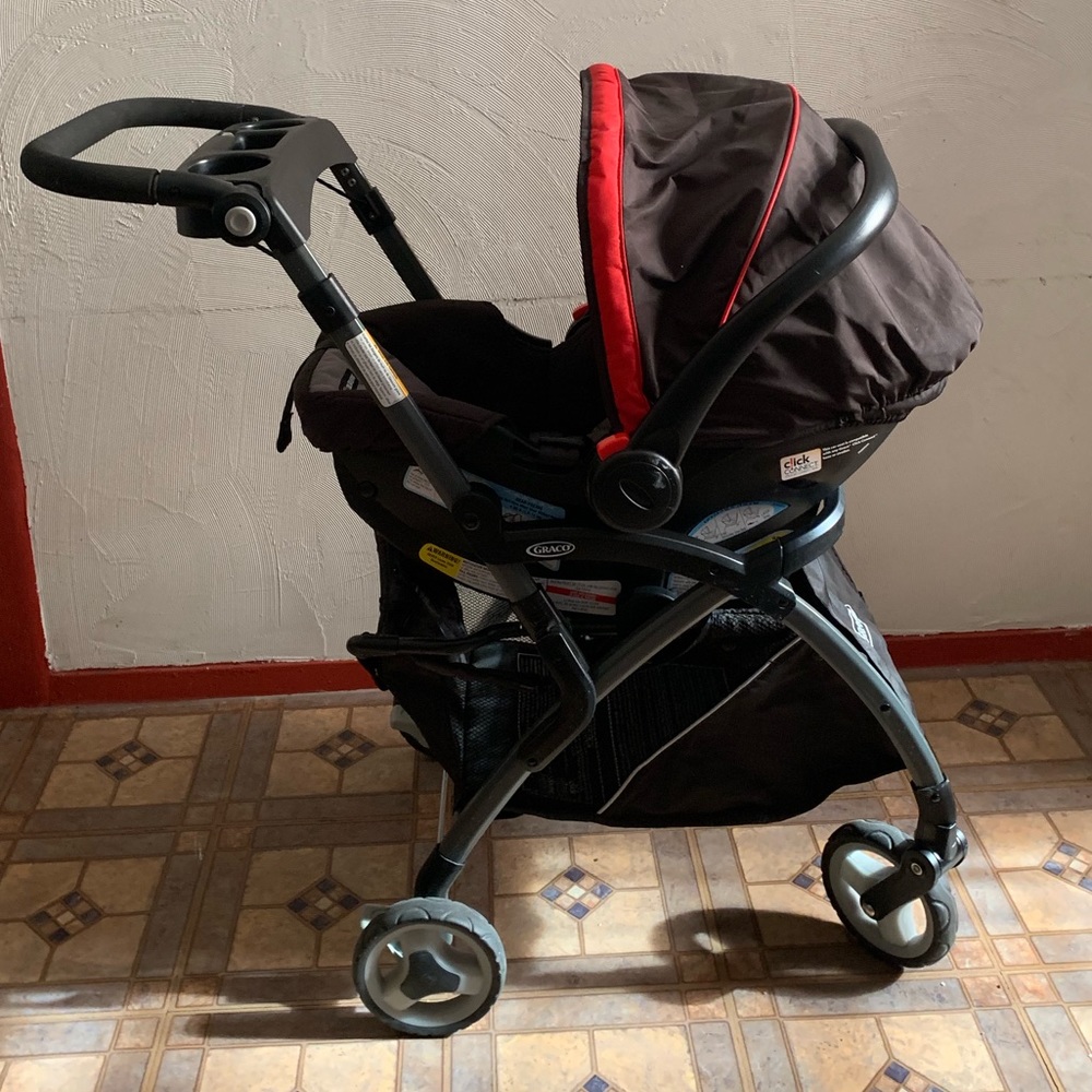 Graco car seat with frame and car seat base
